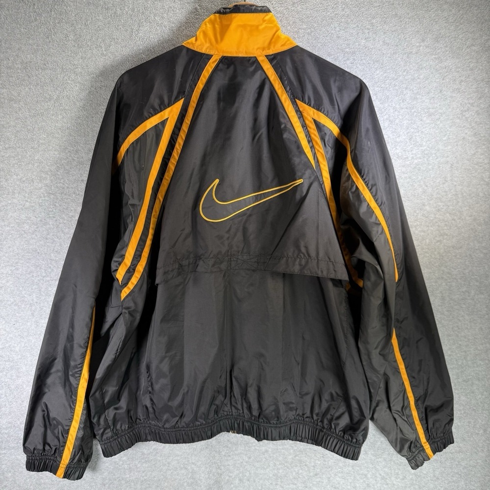 Nike Vintage Big Swoosh Full Zip Up Nylon Track Windbreaker Jacket Men's Large - Picture 2 of 12